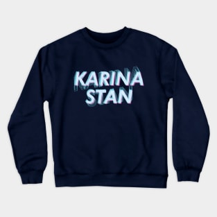 AESPA Karina stan Yoo Jimin name futuristic text glitch MY | Morcaworks Crewneck Sweatshirt